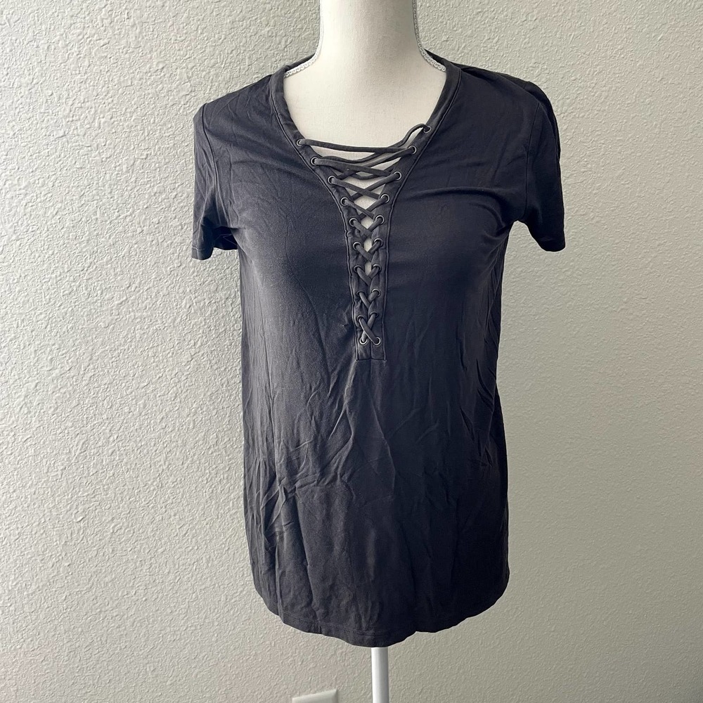 American Eagle Soft & Sexy Lace Up Blouse Size S